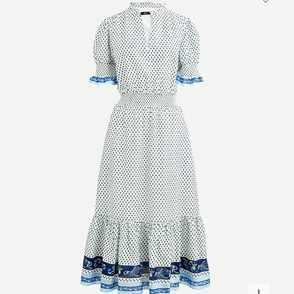 J.Crew Smocked ruffle dress in cotton voile size XS